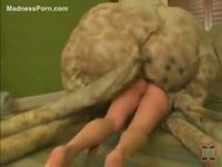 Crazy tentacle monster unleashing his many beast cocks on this poor young whore